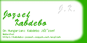 jozsef kabdebo business card